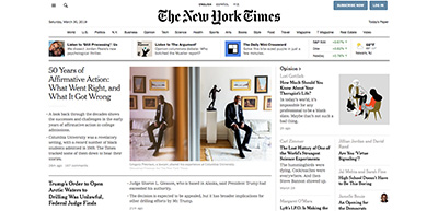 New York Times article screen shot