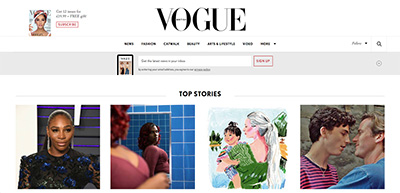 Vogue article screen shot